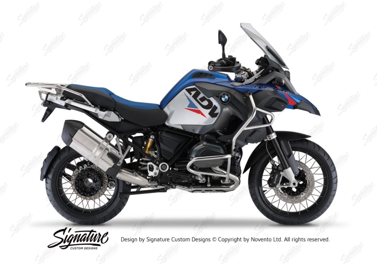 BMW R1200GS LC Adventure Racing Blue Velos Red & Light Blue Stickers Kit