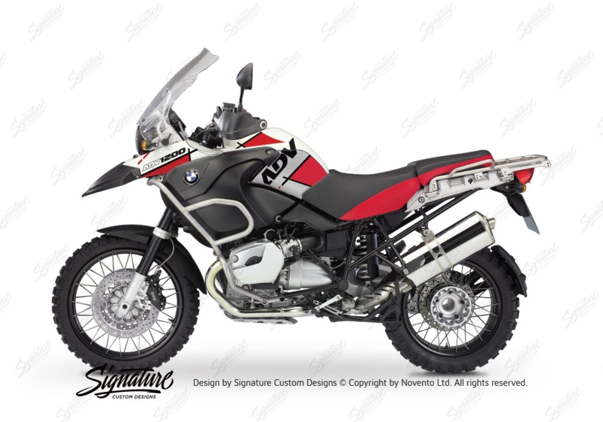 BMW R1200GS Adventure 2006-2007 Vector Red Stickers Kit