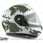 Schuberth C3 Pro Helmet (White) The World Military Green - Signature Custom  Designs