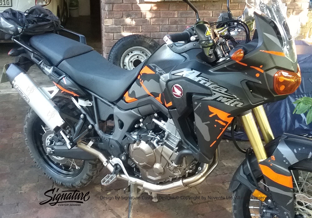 Honda CRF1000L Africa Twin Black Metallic Orange & Grey Safari ...