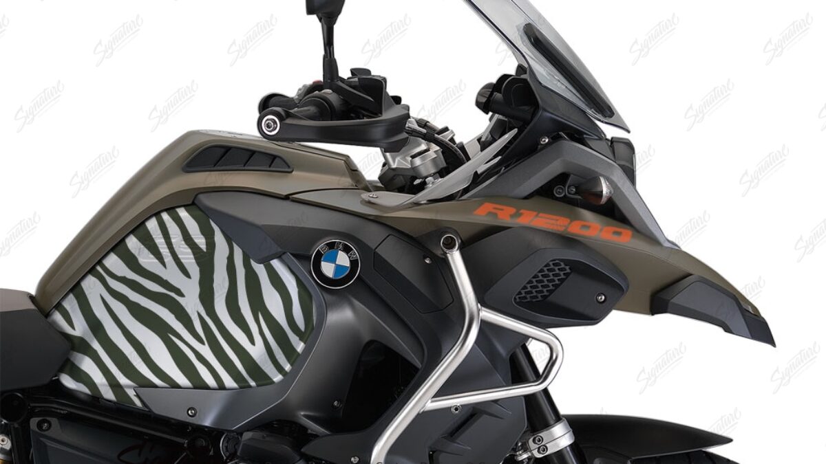 BMW R1200GS LC Adventure Olive Matte Zebra Side Tank