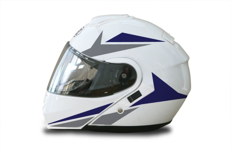 Shoei Neotec White Alive Series Blue & Grey Stickers Kit - Signature ...