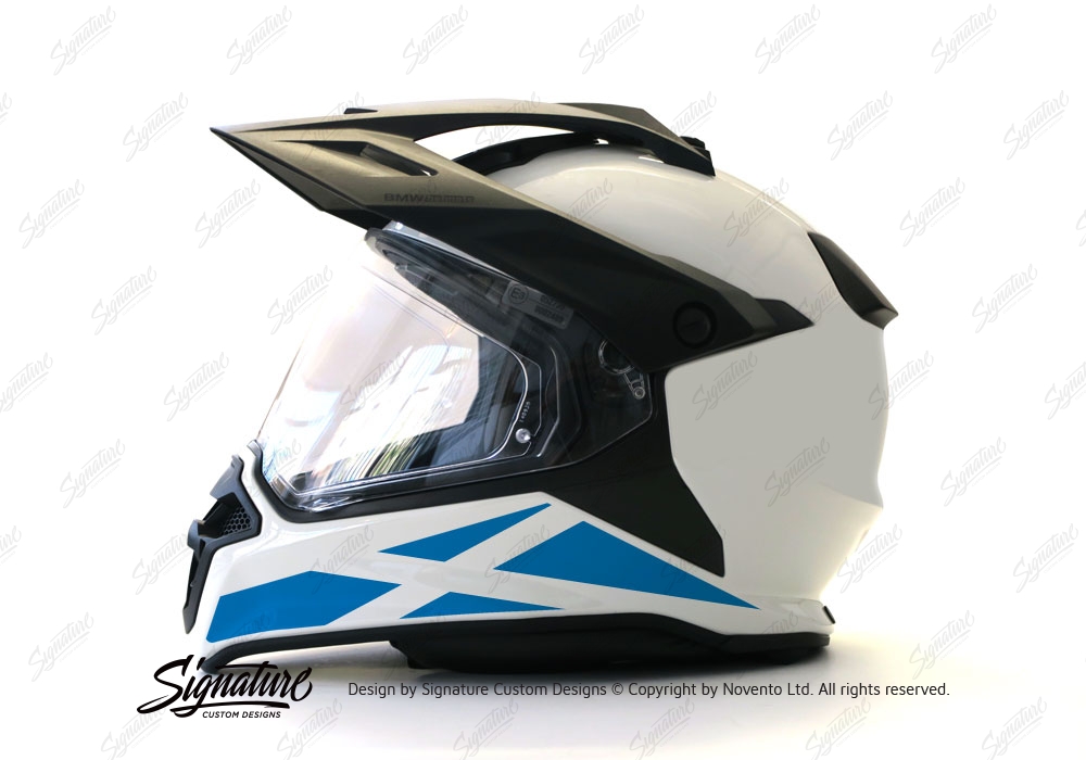 tempel Prooi Raap BMW GS Enduro Helmet (White) The Flag Series Scotland Sticker - Signature  Custom Designs