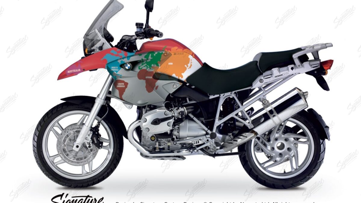 BMW R1200GS 2004-2007 Rock Red The Globe Stickers Kit