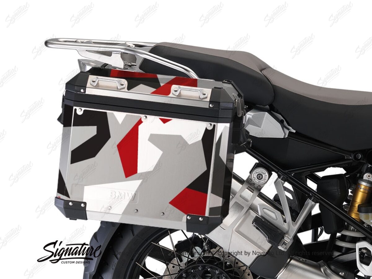 BMW R1200GS LC Adventure Racing Blue Blue Red Camo Full Wrap Stickers Kit -  Signature Custom Designs