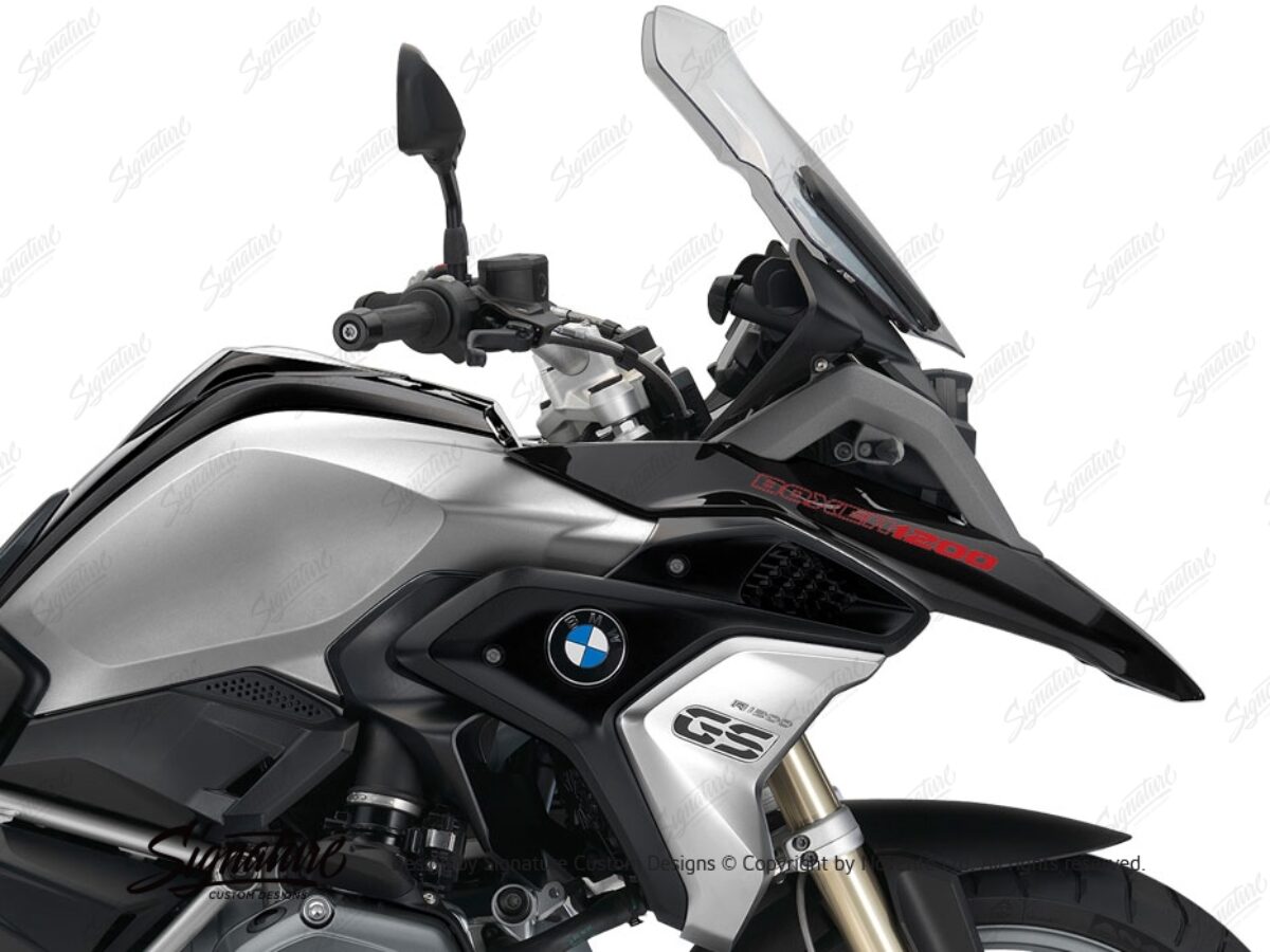 BMW R1200GS LC 2017+ Black Storm Fender Stickers