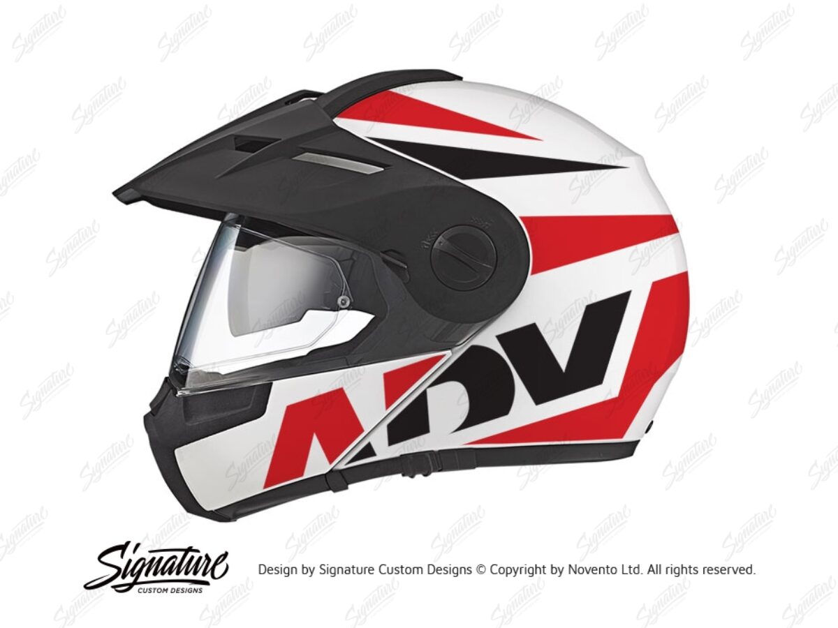 Red white and sales black motorcycle helmet