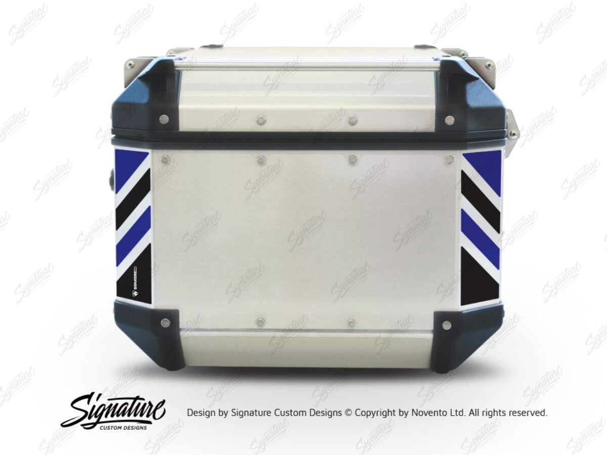 Givi Trekker Outback Top Box Black & Blue Reflective Stripes