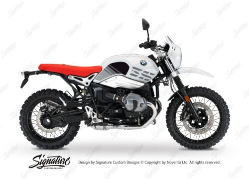 BKIT 3145 BMW RnineT Urban GS Limited Edition Side Tank and Front Fender Grey Variations Stickers Kit 01 1