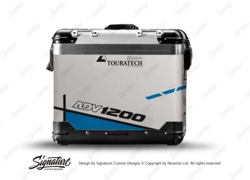TSTI 3202 Touratech Zega Pro Aluminium Panniers Vector Series Blue Stickers Kit ADV1200