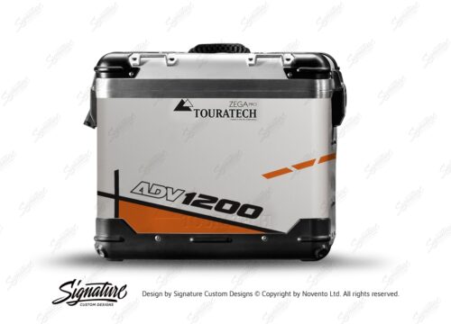 TSTI 3203 Touratech Zega Pro Aluminium Panniers Vector Series Orange Stickers Kit ADV1200