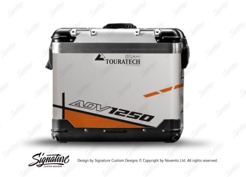 TSTI 3203 Touratech Zega Pro Aluminium Panniers Vector Series Orange Stickers Kit ADV1250