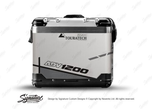 TSTI 3205 Touratech Zega Pro Aluminium Panniers Vector Series Grey Stickers Kit ADV1200