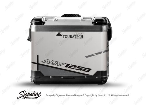 TSTI 3205 Touratech Zega Pro Aluminium Panniers Vector Series Grey Stickers Kit ADV1250