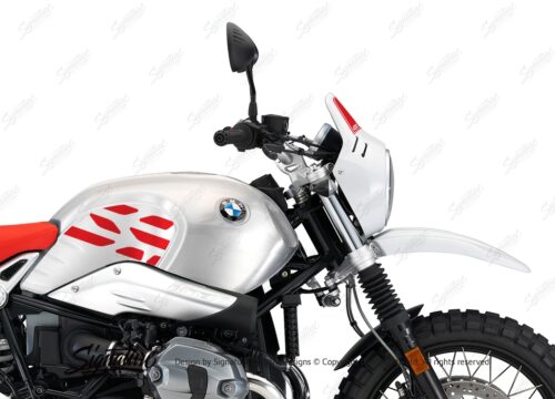 BKIT 3219 BMW RnineT Urban GS Alu Tank GS Side Tank and Front Fender Stickers Red 02