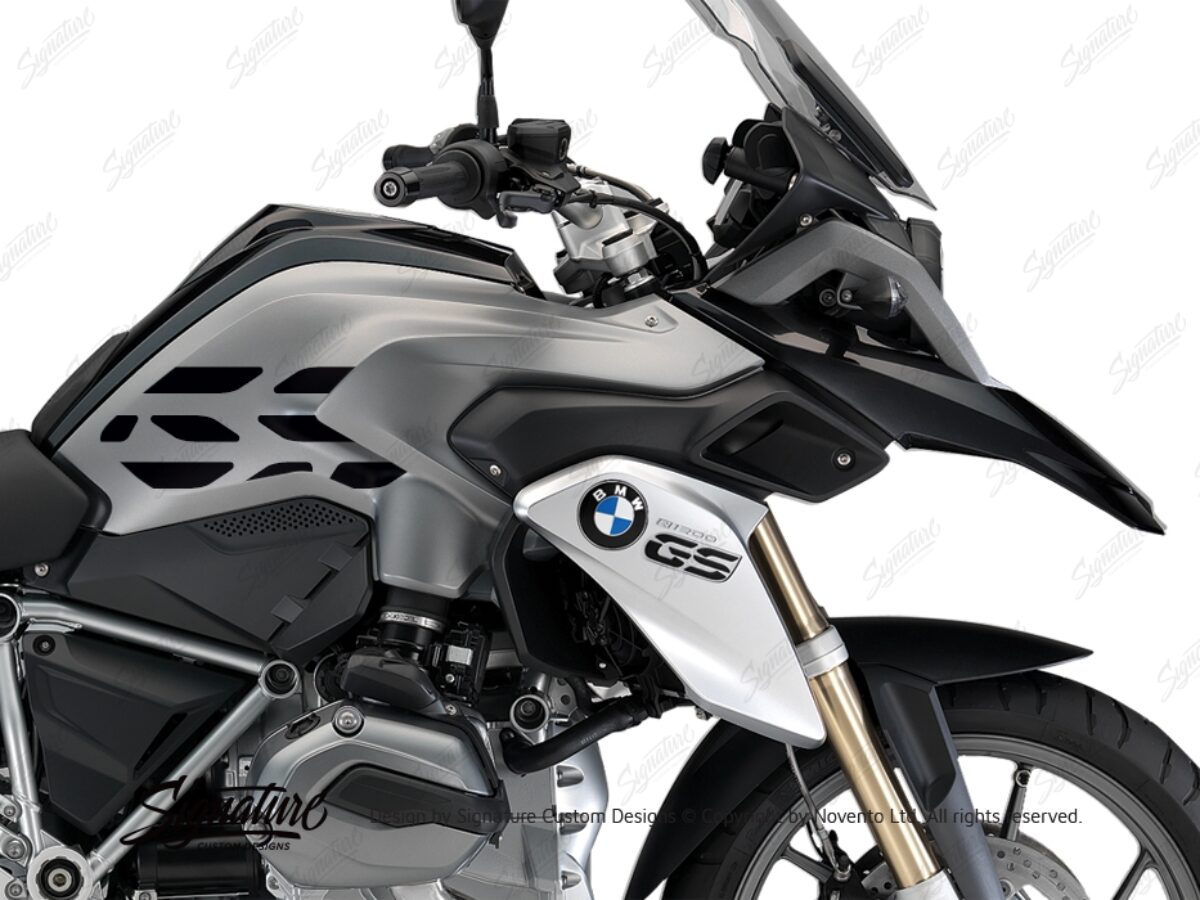 BMW R1200GS LC 2013-2016 Thunder Grey GS-Line One Color Tank Stickers