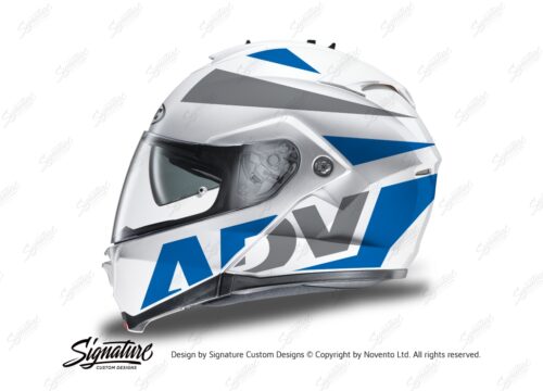 HEL 3269 HJC IS MAX II Helmet White Vivo Series Blue Grey Stickers Kit 01