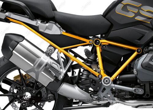 BFS 3339 BMW R1250GS 2019 Style Exclusive GS Frame Wrap Styling Kit Yellow 02