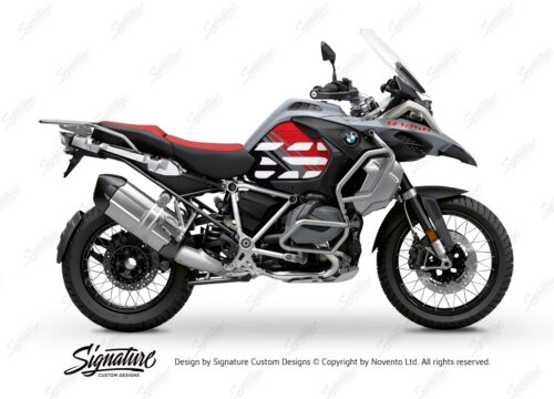 BSTI 3408 BMW R1250GS Adventure Ice Grey Anniversary Limited Edition Tank Stickers Red Black 01