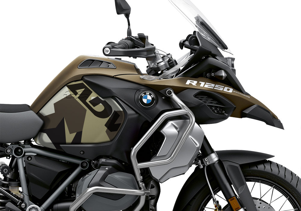 BMW R1250GS Adventure Style Exclusive (Silver Tank) M90 Green Camo Side ...