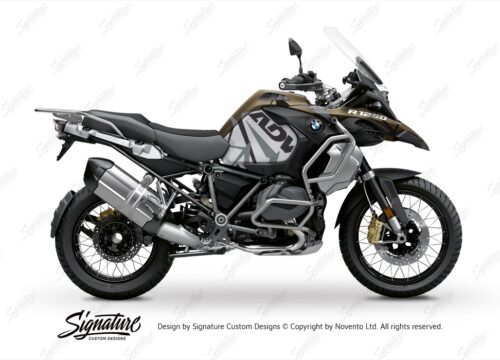 BKIT 3565 BMW R1250GS Adventure Style Exclusive Spike Grey Black Stickers Kit 01