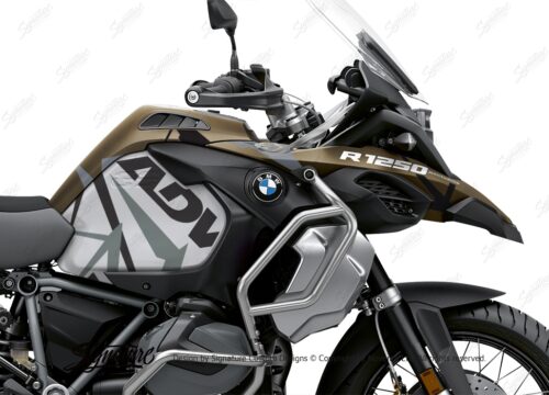 BKIT 3565 BMW R1250GS Adventure Style Exclusive Spike Grey Black Stickers Kit 02