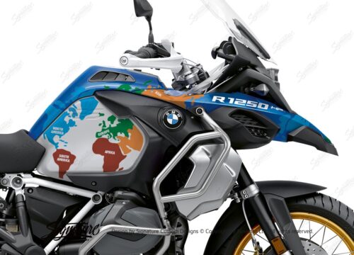 BKIT 3573 BMW R1250GS Adventure Style HP The Globe Multicolour Stickers Kit 02