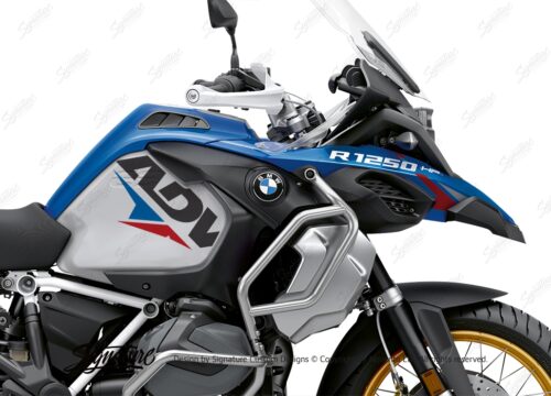 BKIT 3585 BMW R1250GS Adventure Style HP Velos Red Blue Stickers Kit 02