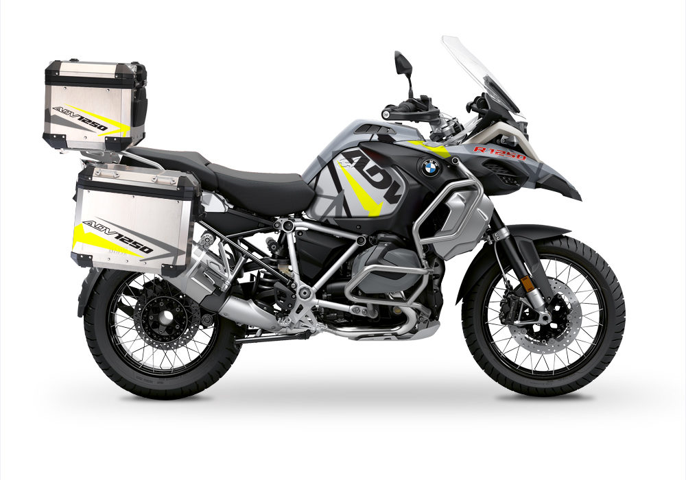 BSTI 3511 BMW R1250GS Adventure Top Box Spike Grey Fluo Yellow Stickers Kit 01