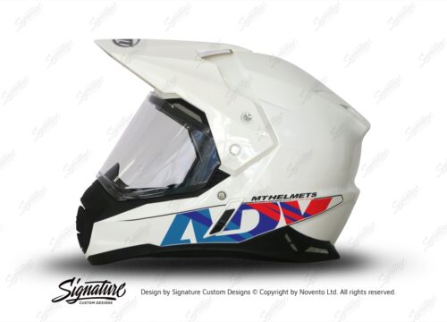 HEL 3717 MT Synchrony Duo Sport White Helmet ADV Msport Stickers Kit