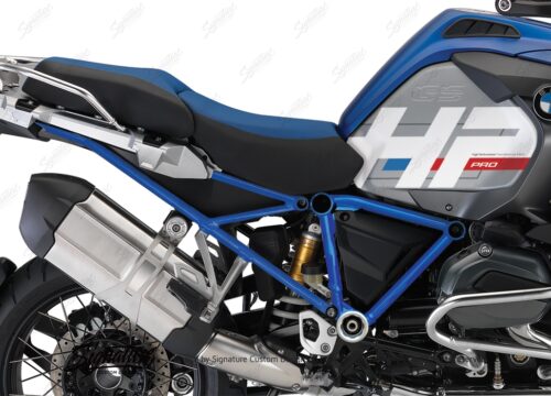 BKIT 3672 BMW R1200GS LC Adventure Racing Blue HP Edition Side Tank Fender Stickers with Full Frame Blue 03