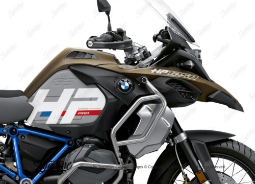 BKIT 3696 BMW R1250GS Adventure Style Exclusive HP Edition Side Tank Fender Stickers with Full Frame Blue 02