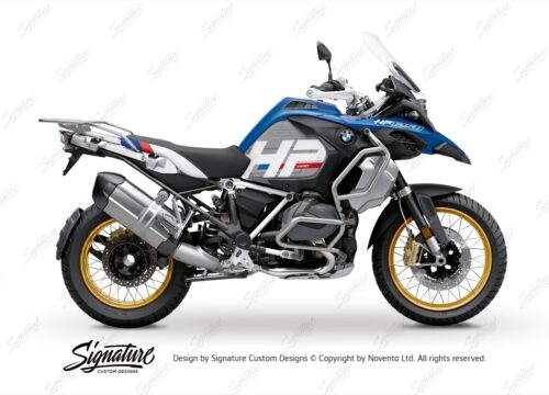 BKIT 3700 BMW R1250GS Adventure Style HP Silver Tank HP Edition Side Tank Fender Stickers 01