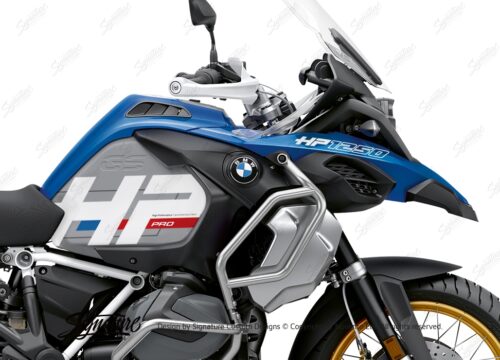 BKIT 3700 BMW R1250GS Adventure Style HP Silver Tank HP Edition Side Tank Fender Stickers 02