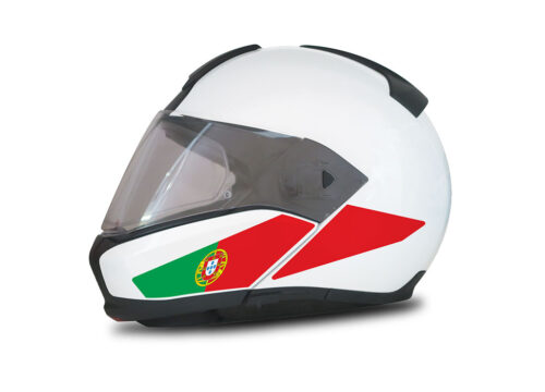 HEL 4011 BMW System 6 Helmet Portugal Flag Stickers