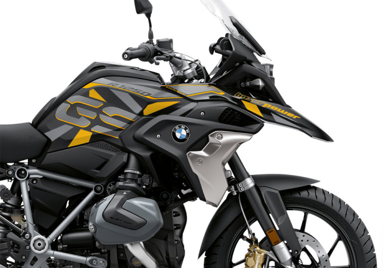 BMW R1250GS Style Exclusive Dazzle Yellow & Grey Stickers - Signature