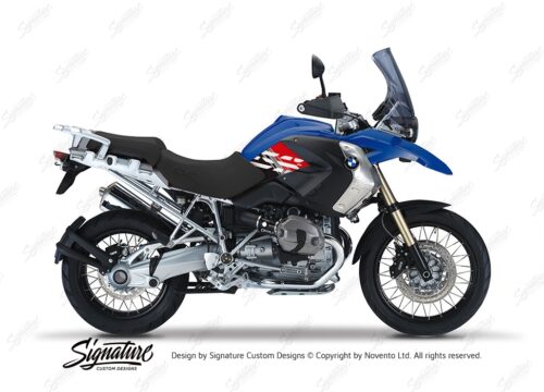 BKIT 3919 BMW R1200GS 2008 2012 Bright Blue Style Anniversary LE Red Stickers