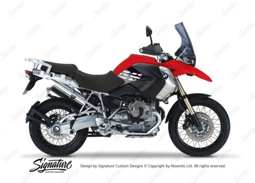 BKIT 3924 BMW R1200GS 2008 2012 Magna Red Style Anniversary LE Black Stickers