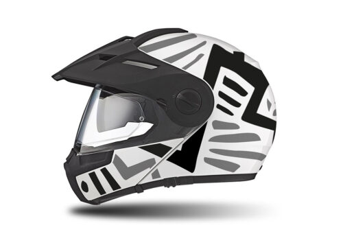 HEL 3937 Schuberth E1 Helmet White Massai Grey Black