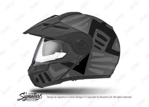 HEL 3958 Schuberth E1 Helmet Anthracite Massai Silver Black