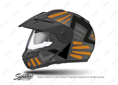 HEL 3962 Schuberth E1 Helmet Anthracite Massai Orange Silver Black