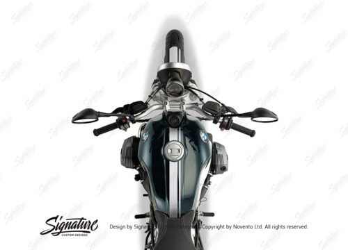 BKIT 4024 BMW R nineT Pure Full Double Stripes Stickers White 1