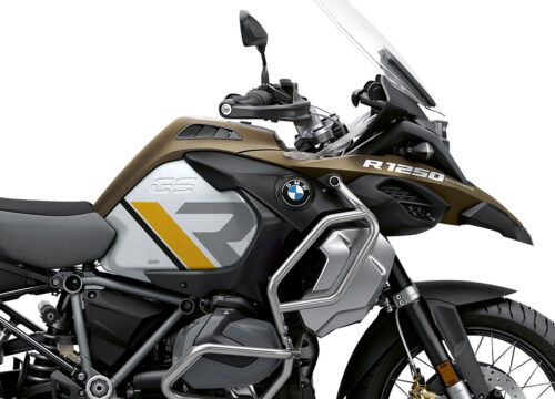SIG 1123 02 BMW R1250GS Adv R LINE Grey Yellow Black Stickers Style Exclusive silver Tank Right 2