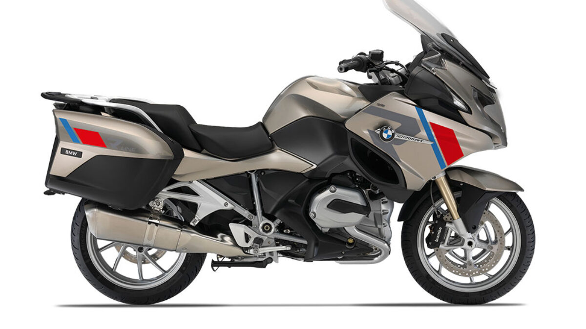 BMW R1200RT Platinum Bronze R-Line Red & Blue Stickers Kit