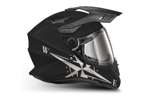 Schuberth C5 Helmet (Black) Compass Series Silver Stickers - Signature  Custom Designs