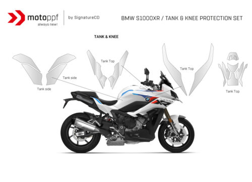 SIG 1578 BMW S1000XR MotoPPF Tank and Knee Paint Protective Film