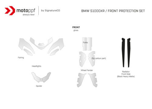 SIG 1579 BMW S1000XR MotoPPF Front Paint Protective Film 02